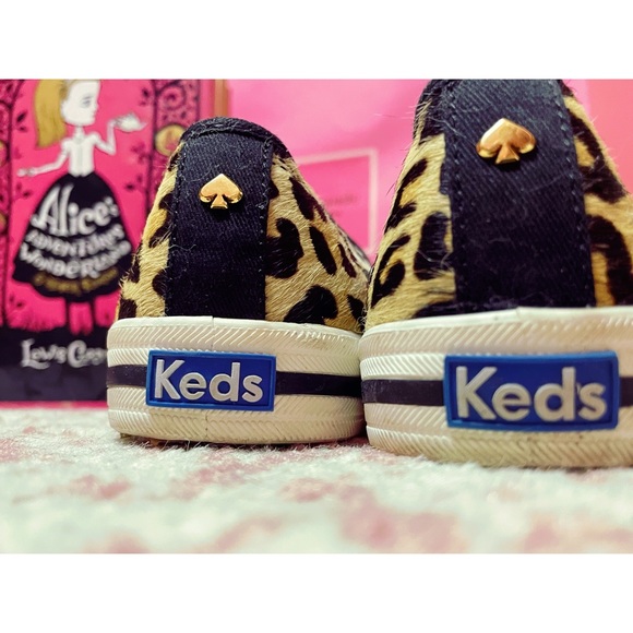 Keds x Kate Spade New York leopard “double decker” pony hair sneakers sz 7 - Picture 8 of 8